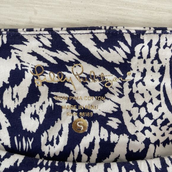 Lilly Pulitzer Dress Blue Hollee Pineapple Peacock Party Size Small Navy Beach - Picture 9 of 10